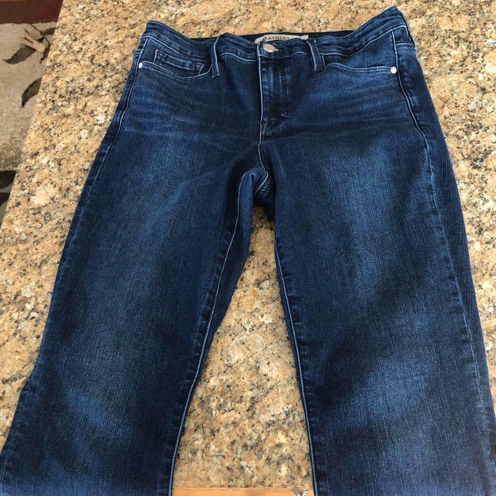 Athleta Sculptek Midnight Jeans Sz 8
